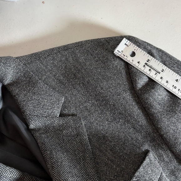 Lauren Ralph Lauren Wool Herringbone Elbow Patch Sport Coat Blazer - Men's 40R - Picture 10 of 12